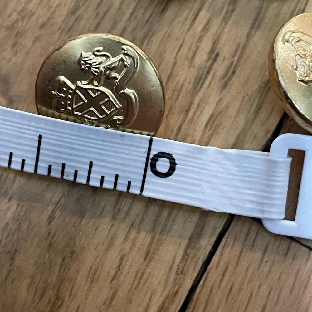 VTG Brooks Brothers Gold Crest Buttons Full Set‎ Lion Crown Military Replacement